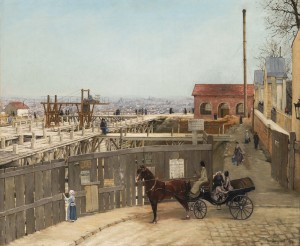 The construction of Sacre-Coeur, Montmartre